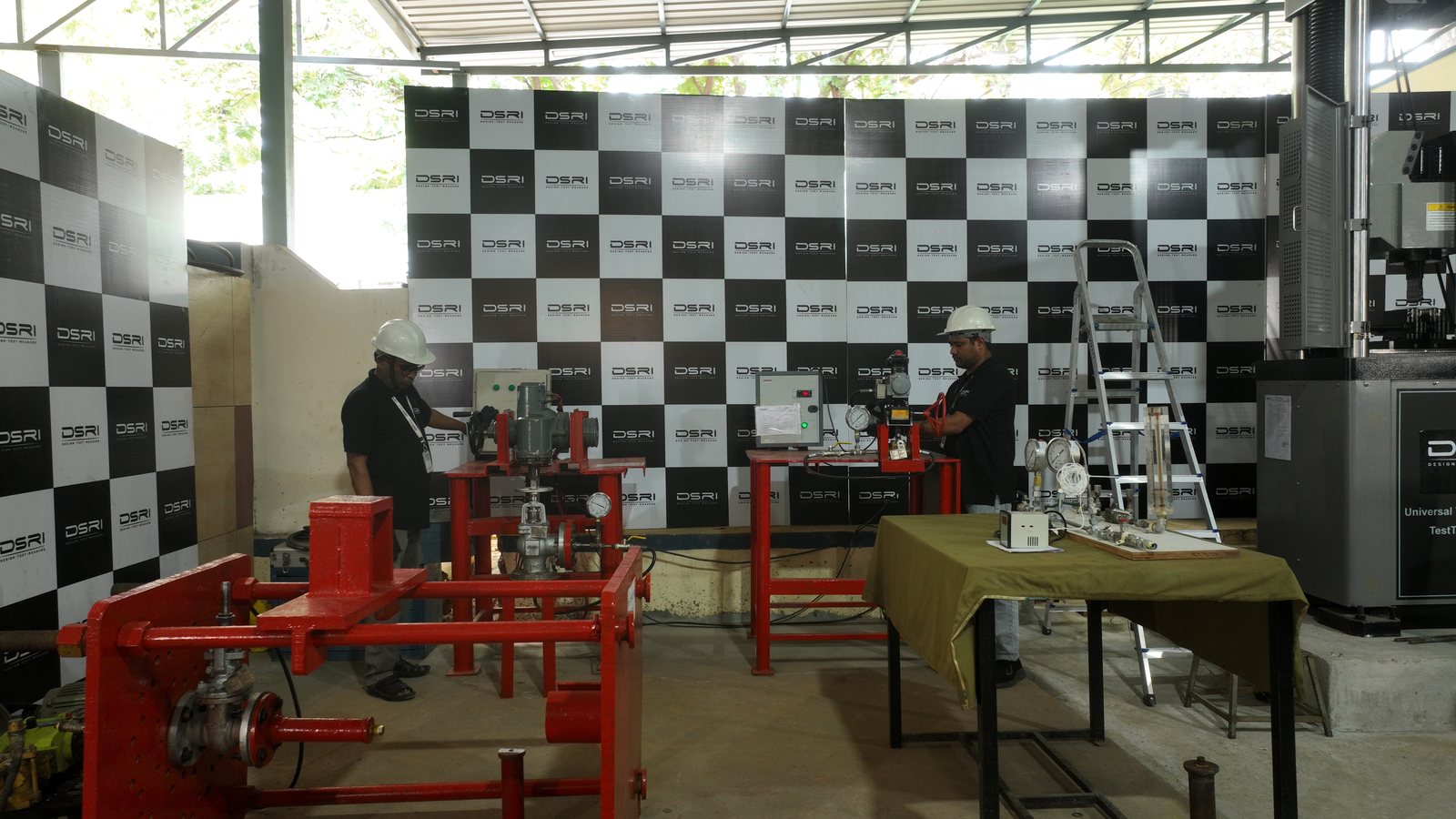 Valve test rigs in use